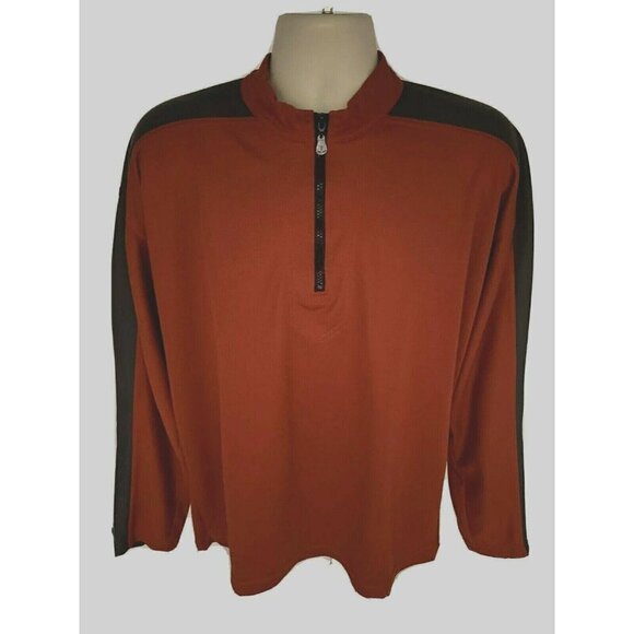 PRANA Mens Athletic 1/4 Zip Pullover Shirt XL Colorblock Stretch Logo USA Unisex - Picture 2 of 11